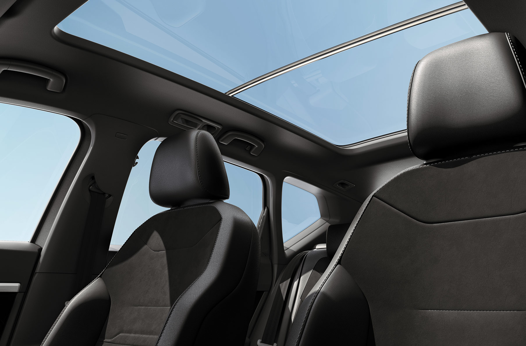 seat ateca interior view of panoramic sunroof